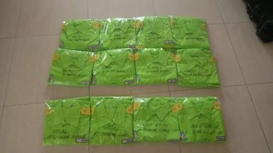 Pengiriman Seragam Agen Elpiji ke Jorong, Tanah Laut tanggal 22 Juni 2022.