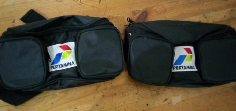Pengiriman Tas Pinggang Operator SPBU Pertamina ke Bekasi tanggal 14 Juli 2023.