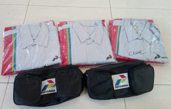 Pengiriman Seragam Operator SPBU Pertamina ke Bukit Kapur Dumai tanggal 21 Maret 2024.